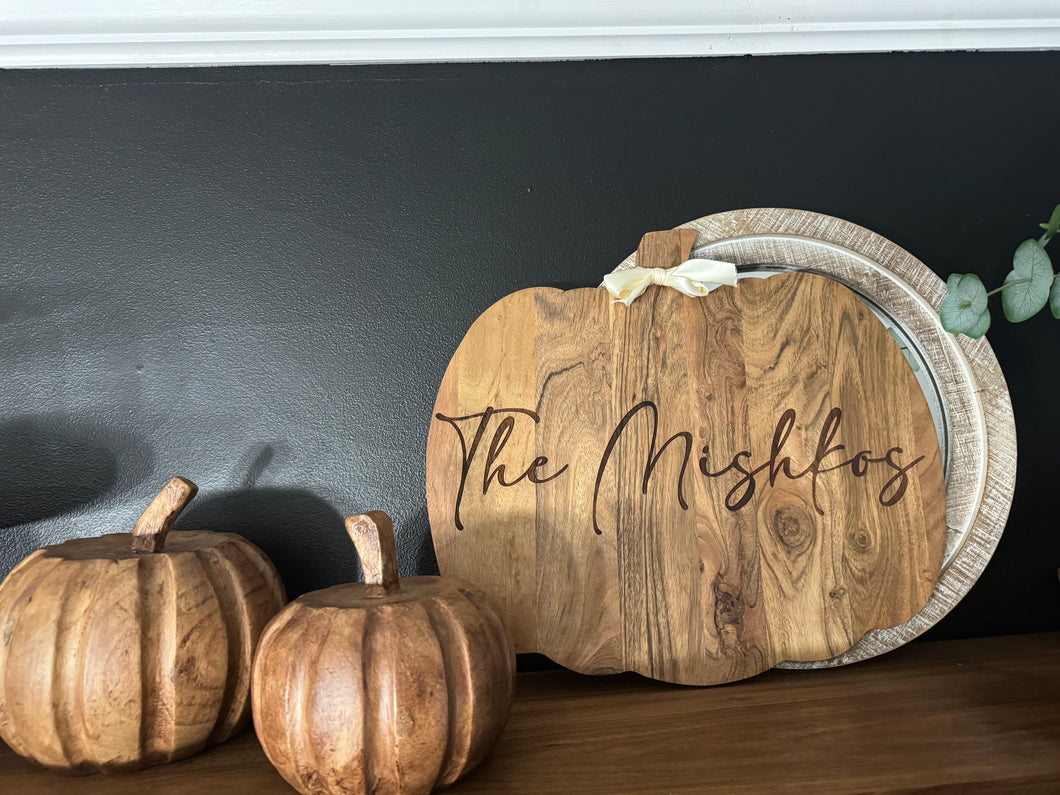 Pumpkin Cutting Board