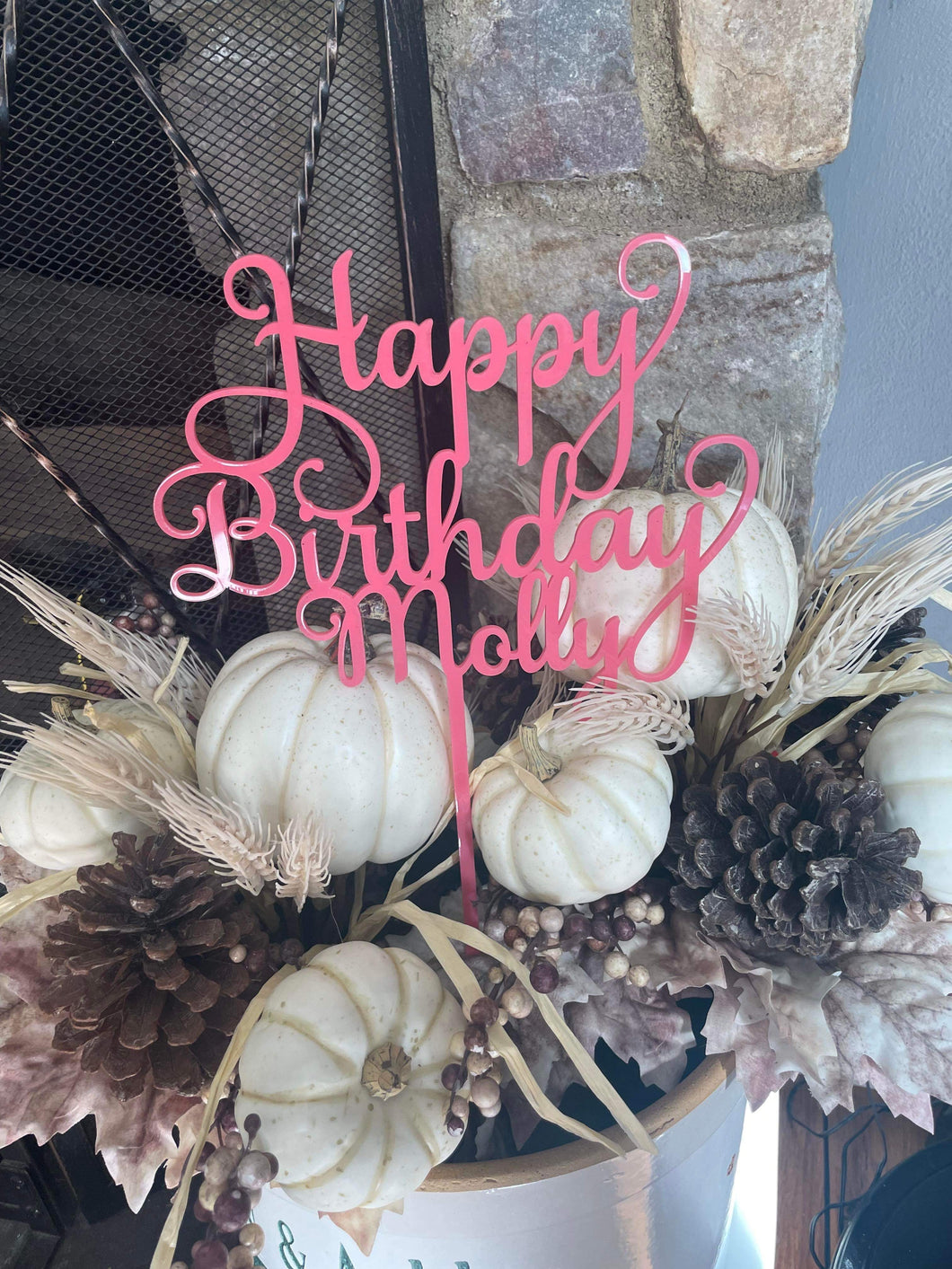 Acrylic Name Cake Topper