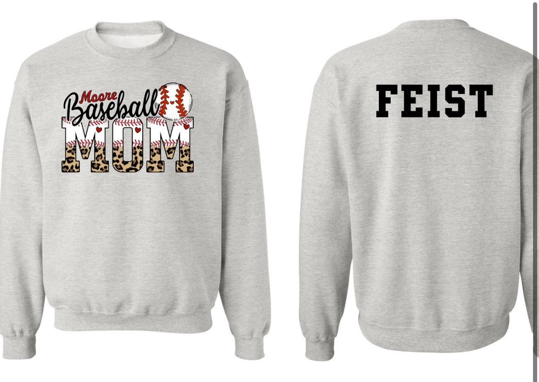 Baseball Mom Grey