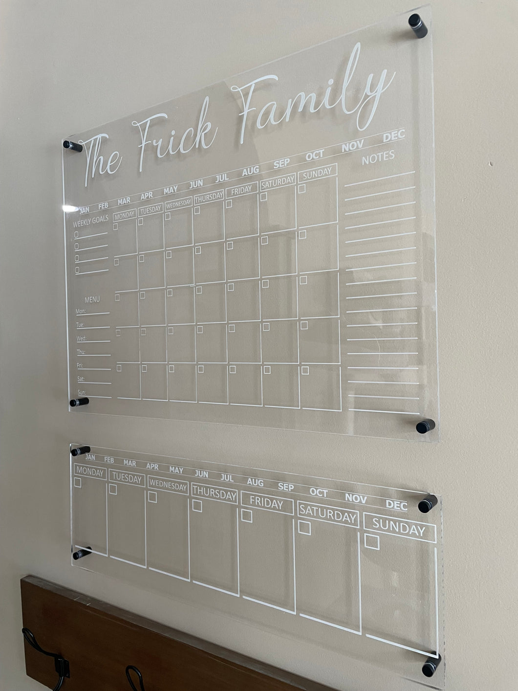 Acrylic Month Calendar