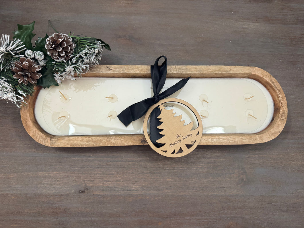 10 Wick Candle with Family Ornament