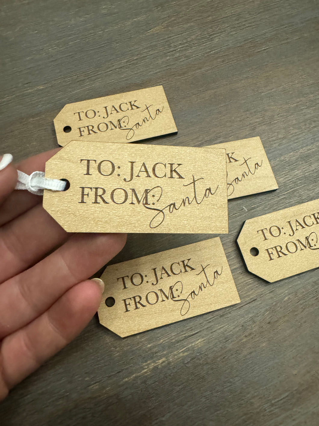 Pack of Santa Present Tags