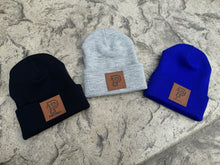 Load image into Gallery viewer, Beanie with Leather Patch
