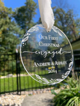Load image into Gallery viewer, First Christmas Engaged Ornament
