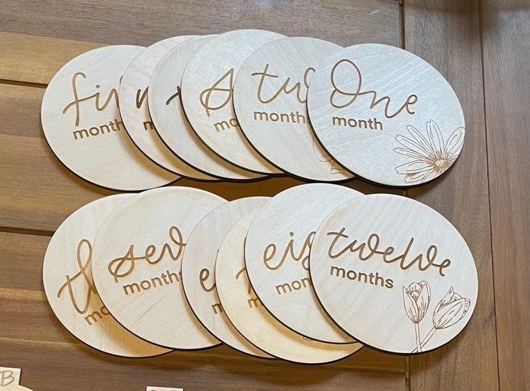 Floral Monthly Milestone Set