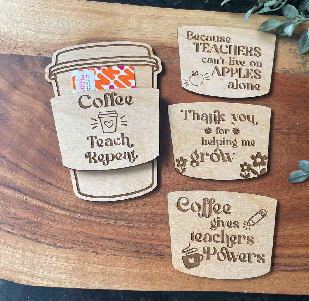 Teacher Gift Card Holder