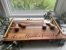 Load image into Gallery viewer, Engraved Board with Handles and Knife Set
