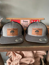 Load image into Gallery viewer, Leather Engraved Logo SnapBack Hats
