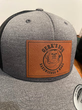 Load image into Gallery viewer, Leather Engraved Logo SnapBack Hats
