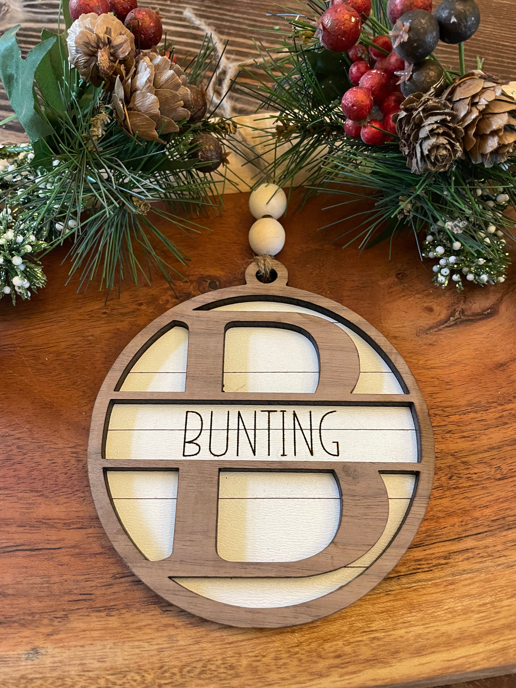 Split Monogram Ornament