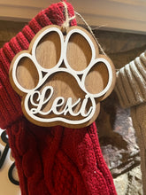 Load image into Gallery viewer, Paw Ornament/Stocking Tag
