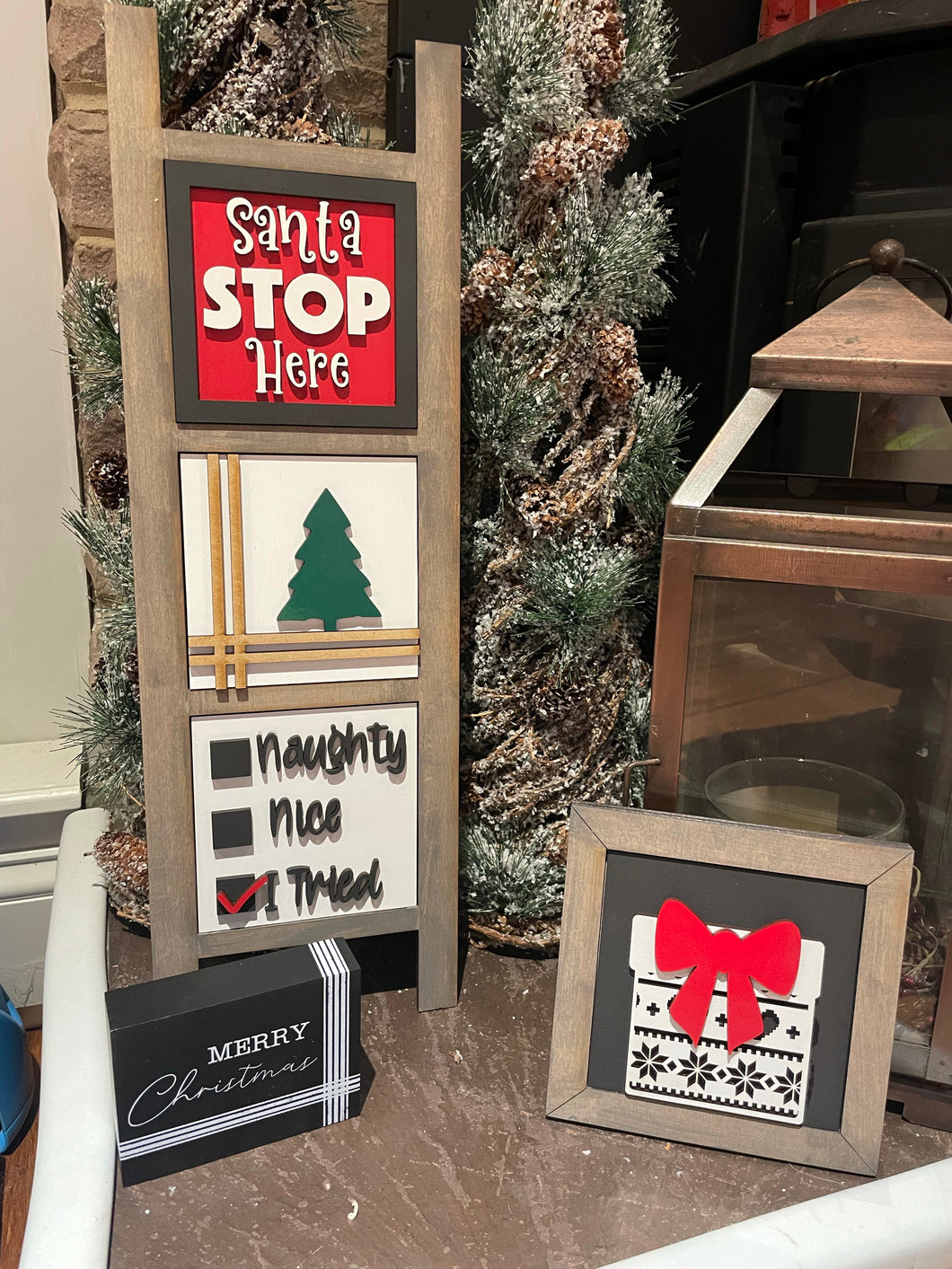Christmas Themed Ladder Tiles