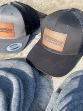 Load image into Gallery viewer, Leather Engraved Logo SnapBack Hats
