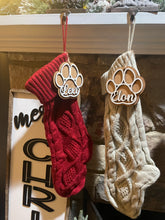 Load image into Gallery viewer, Paw Ornament/Stocking Tag
